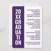 Faire-part de diplôme/Invitation de fête [pourpre] (Devant)