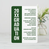 Faire-part de diplôme/Invitation de fête [Vert] (Debout devant)