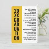 Faire-part de diplôme/Invitation de la fête [Or] (Debout devant)