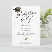 Faire-part de diplôme invitation de la partie, sim (Debout devant)