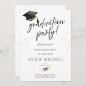 Faire-part de diplôme invitation de la partie, sim (Devant / Derrière)