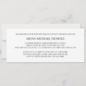 Faire-part de diplôme / Invitations de fête [Noir] (Dos)