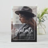 Faire-part de diplôme manuscrit moderne (Debout devant)