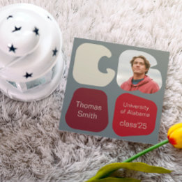 Faire-part de diplôme moderne photo et formes