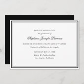 Faire-part de diplôme officiel (Devant / Derrière)