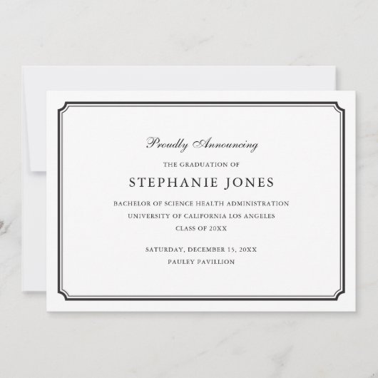 Faire-part de diplôme officiel (Devant)