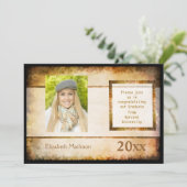 Faire-part de diplôme Parchemin Photo Invitation (Debout devant)