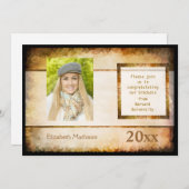 Faire-part de diplôme Parchemin Photo Invitation (Devant / Derrière)