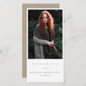 FAIRE-PART DE DIPLÔME PHOTO MINIMAL PROPRE CHIC (Devant / Derrière)