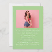 FAIRE-PART DE DIPLÔME PHOTO MINIMALISTE DE BASE (Dos)