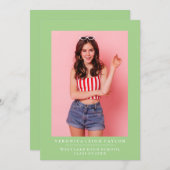 FAIRE-PART DE DIPLÔME PHOTO MINIMALISTE DE BASE (Devant / Derrière)