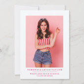 FAIRE-PART DE DIPLÔME PHOTO MINIMALISTE DE BASE (Devant)