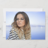 Faire-part de diplôme photo minimaliste simple (Dos)