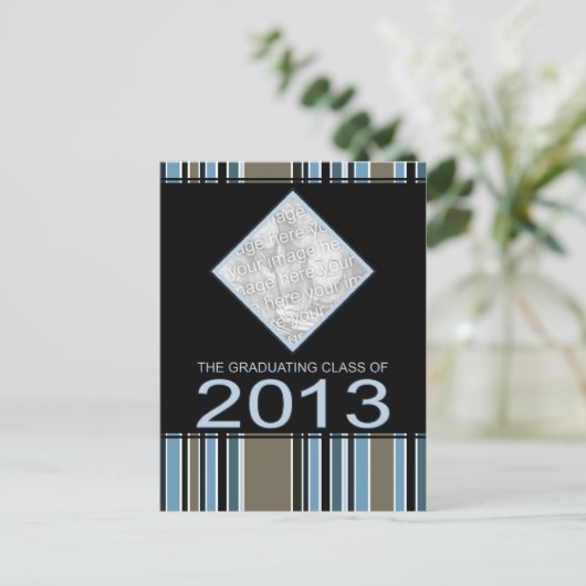 faire-part de diplôme rayé 2013 (Debout devant)