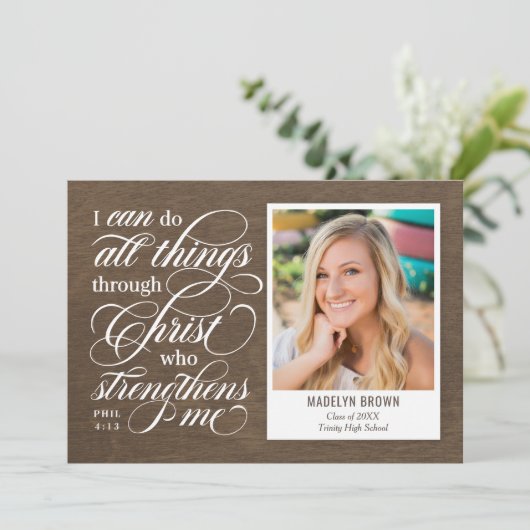 Faire-part de diplôme renforcée Invitation (Debout devant)