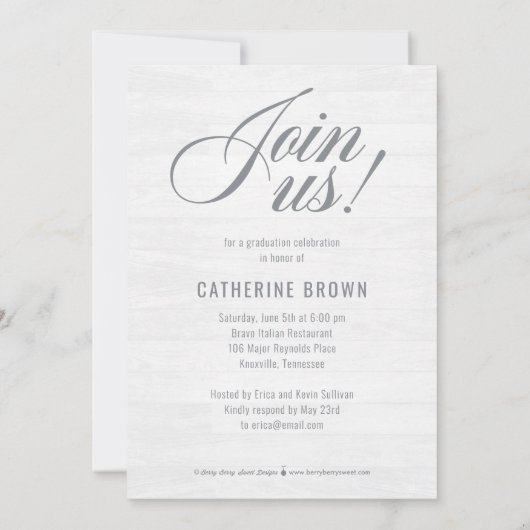 Faire-part de diplôme renforcée Invitation (Dos)