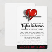 Faire-part de diplôme scolaire Médicale branché (Devant / Derrière)