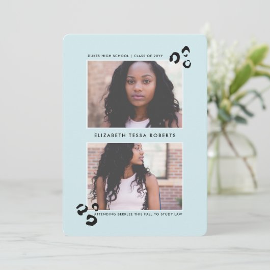 Faire-part de diplôme Wild One (Debout devant)