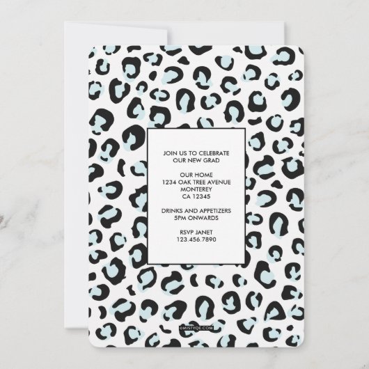 Faire-part de diplôme Wild One (Dos)