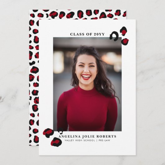 Faire-part de diplôme Wild One (Devant / Derrière)