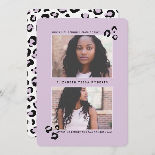 Faire-part de diplôme Wild One (Devant / Derrière)