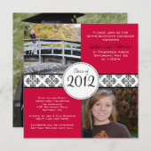 Faire-part de diplômes d'Carré classique (Devant / Derrière)