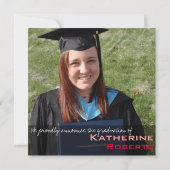 Faire-part de diplômes d'Carré classique (Dos)