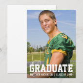 Faire-part de diplômes sportifs modernes (Devant / Derrière)