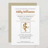 Faire-part de doctorat ostéopathique (Devant / Derrière)