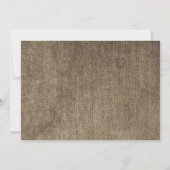 Faire-part de douche bébé d'hiver Burlap (Dos)