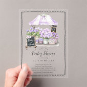 Faire-part de douche bébé lilas (In situ (ordinateur de poche))
