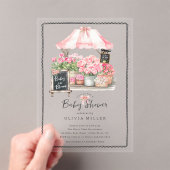Faire-part de douche bébé rose (In situ (ordinateur de poche))