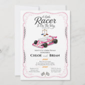 Faire-part de douche de berceau Little Racer (Devant)