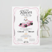 Faire-part de douche de berceau Little Racer (Debout devant)
