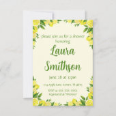 Faire-Part de douche de Cadre de Verdure de Citron (Devant)