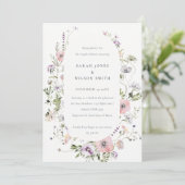 Faire-part de douche de couples de fleurs sauvages (Debout devant)