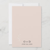 Faire-part de douche de couples floral botanique r (Dos)