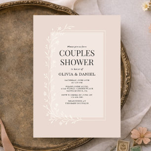 Faire-part de douche de couples floral botanique r