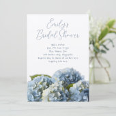 Faire-part de douche de mariage aux fleurs d'horte (Debout devant)