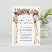Faire-part de douche de mariage Burgundy Blush (Debout devant)