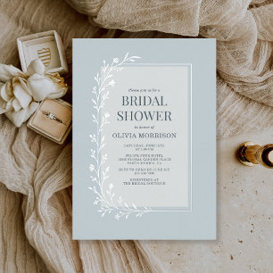 Faire-part de douche de mariage floral botanique b