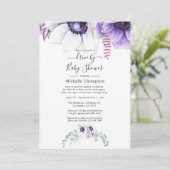 Faire-part de douche de mariage ou de bébé à l'eau (Debout devant)