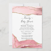 Faire-part de douche de mariage ou de bébé Blush e (Devant)