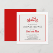 Faire-part de douche de mariage pour couples à vél (Devant / Derrière)