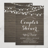 Faire-part de douche de mariage pour couples en bo (Devant / Derrière)