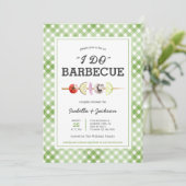 Faire-part de douche de mariage rustique barbecue (Debout devant)