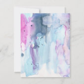 Faire-part de douche de mariée à l'aquarelle print (Dos)