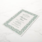 Faire-part de douche de mariée avec bordure botani (Rotation)