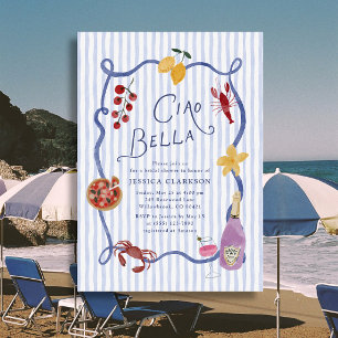 Faire-part de douche de mariée Ciao Bella Italien