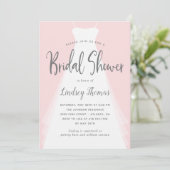 Faire-part de douche de mariée de robe moderne EDI (Debout devant)